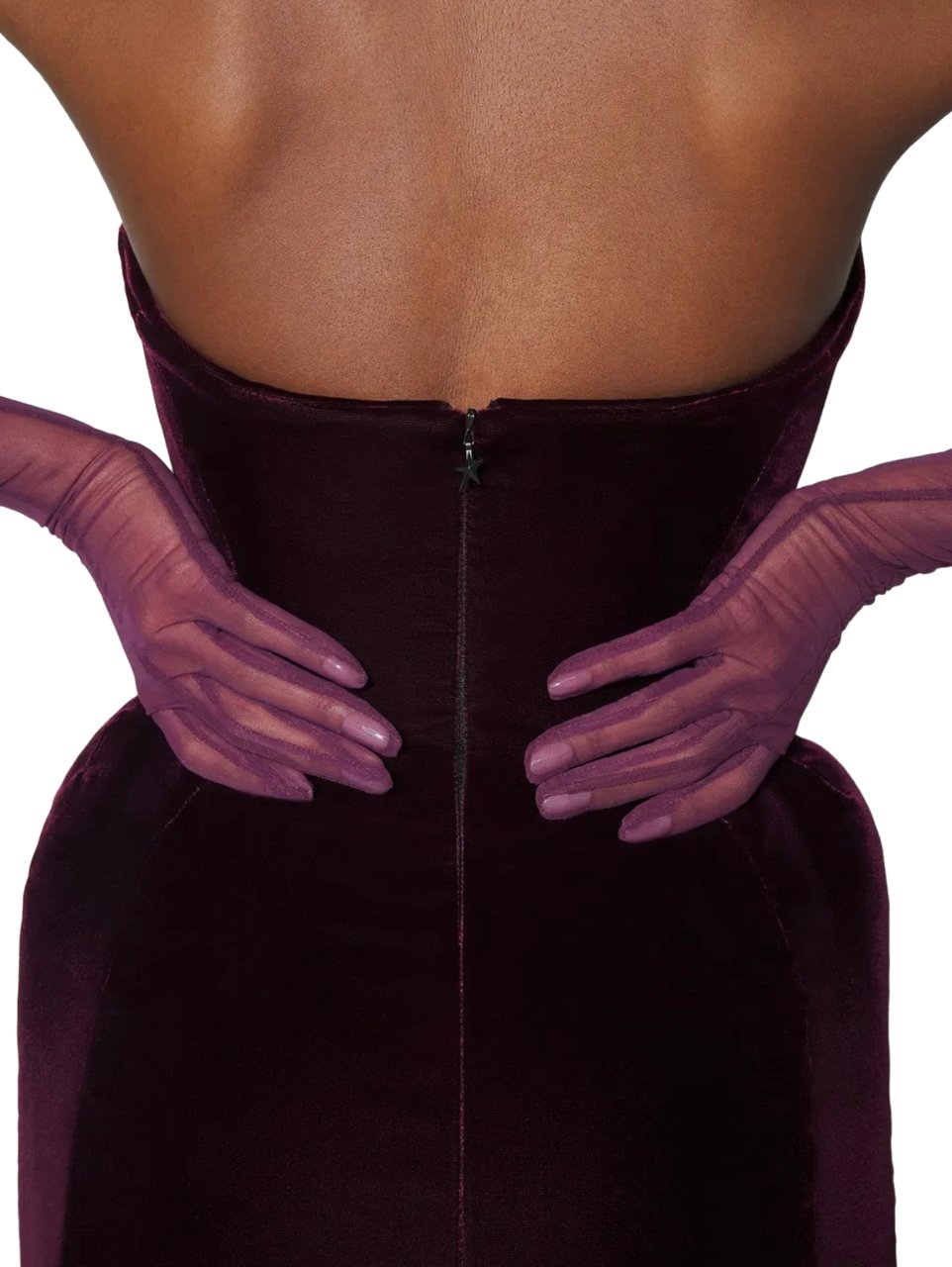 MUGLER Robe Dark Burgundy Rood