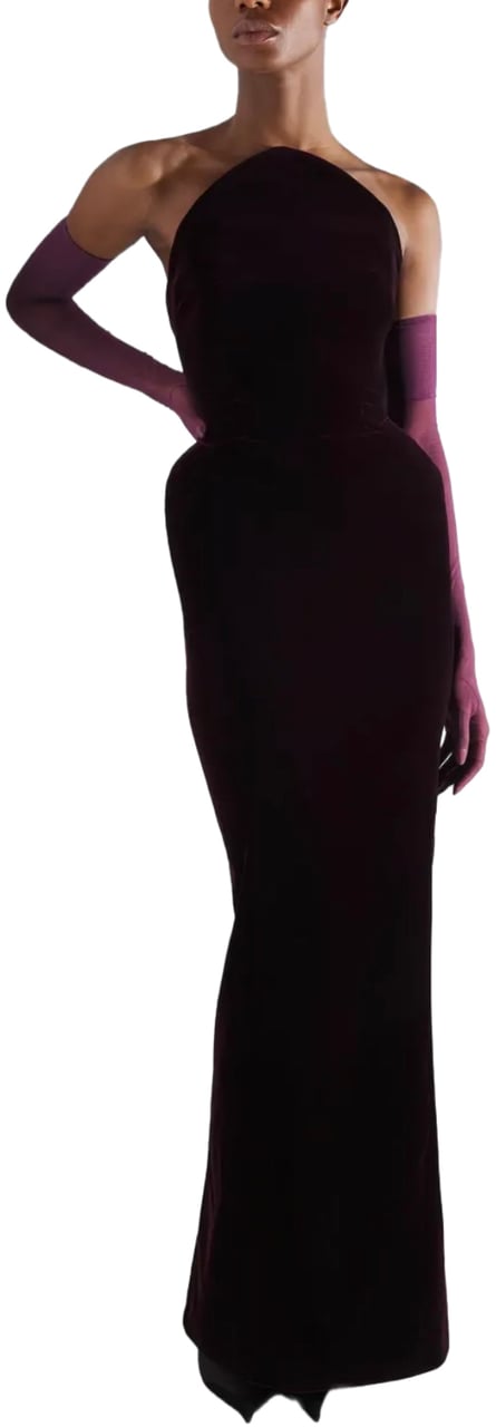 MUGLER Robe Dark Burgundy Rood