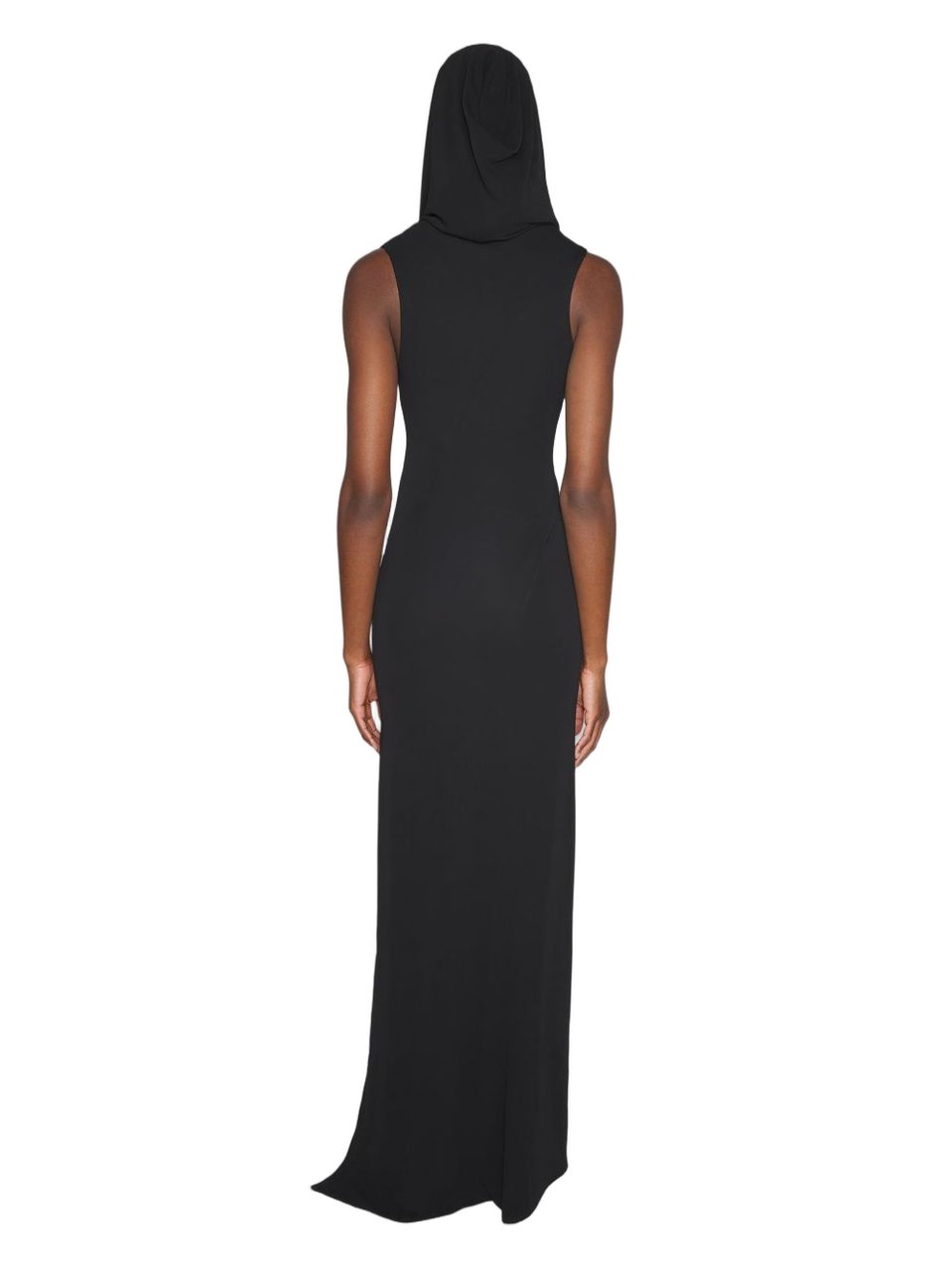 MUGLER Hooded Sleeveless Maxi Dress Rood