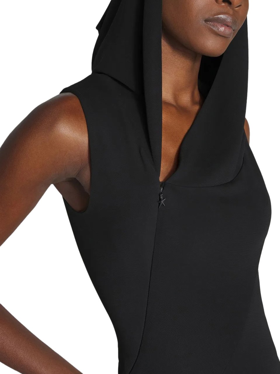 MUGLER Hooded Robe Black Zwart