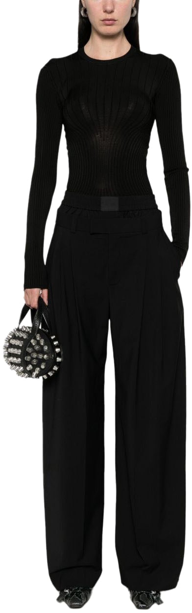 MUGLER Top Black Zwart