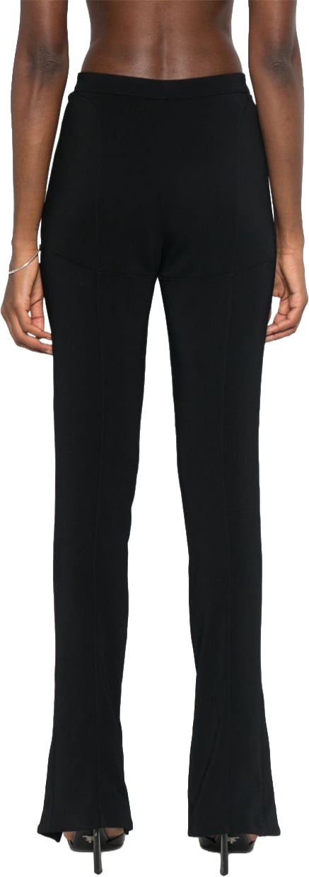 MUGLER Black Stretch Trousers Zwart