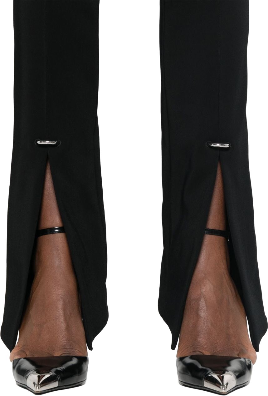MUGLER Black Stretch Trousers Zwart