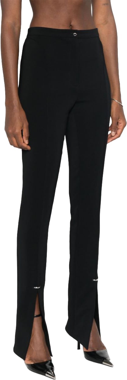 MUGLER Black Stretch Trousers Zwart