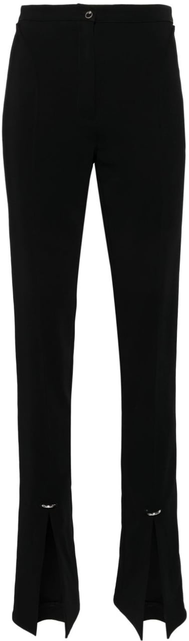 MUGLER Black Stretch Trousers Zwart