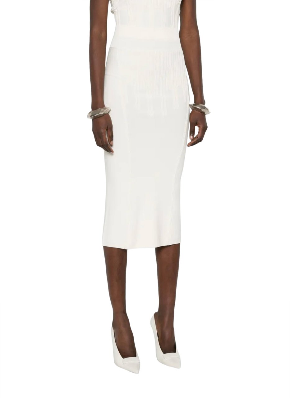 MUGLER Skirt Off White Wit