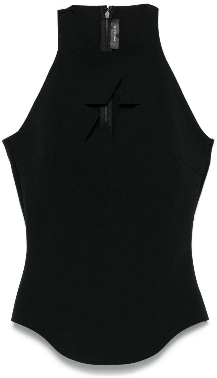 MUGLER Top Black Zwart