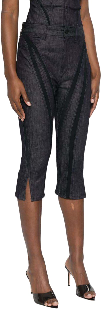 MUGLER Trousers Raw Blueblack Divers