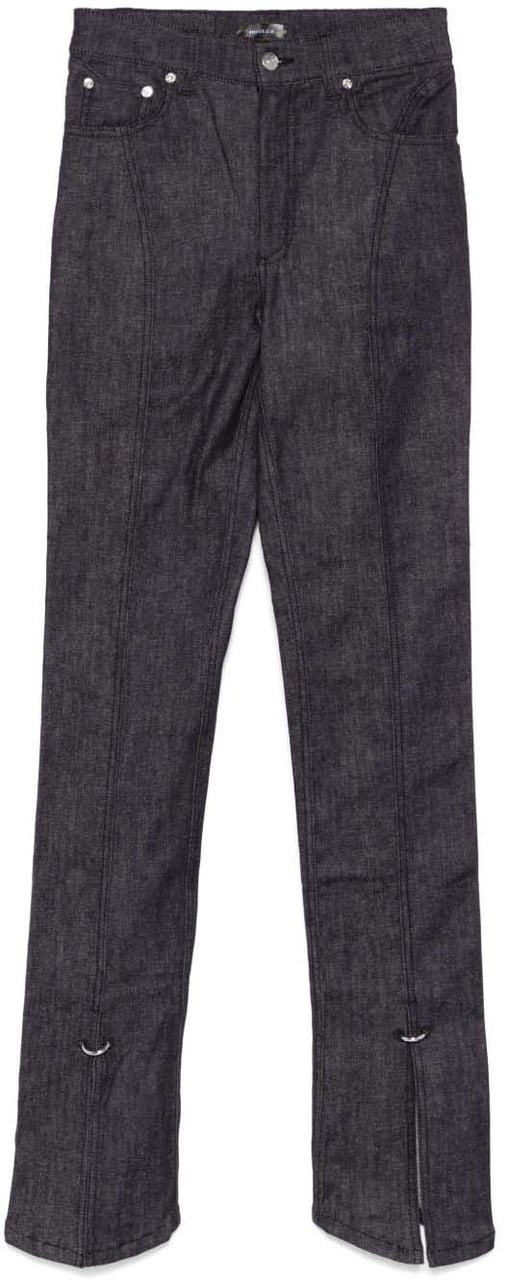 MUGLER Jeans Raw Blue Blauw