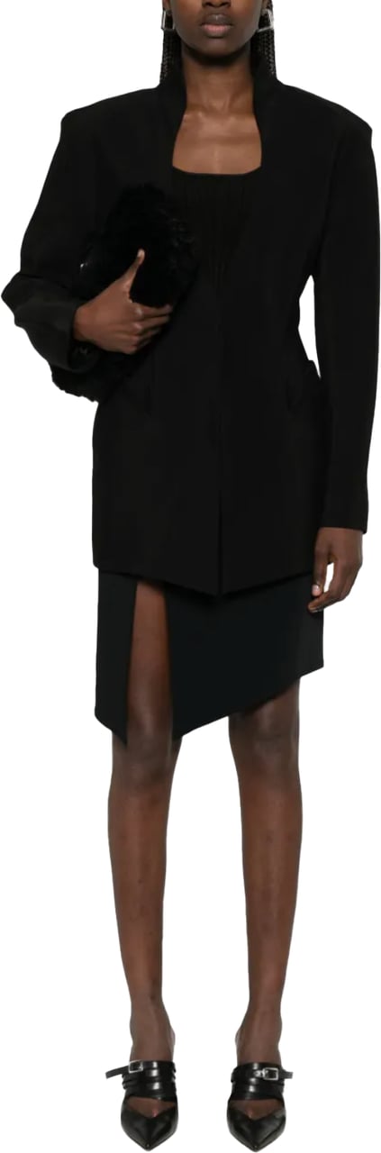 MUGLER Show Sculptural Jacket Black Zwart