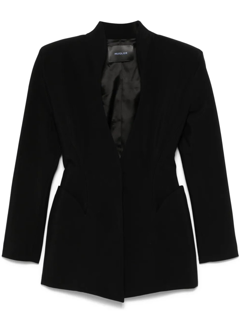 MUGLER Show Sculptural Jacket Black Zwart