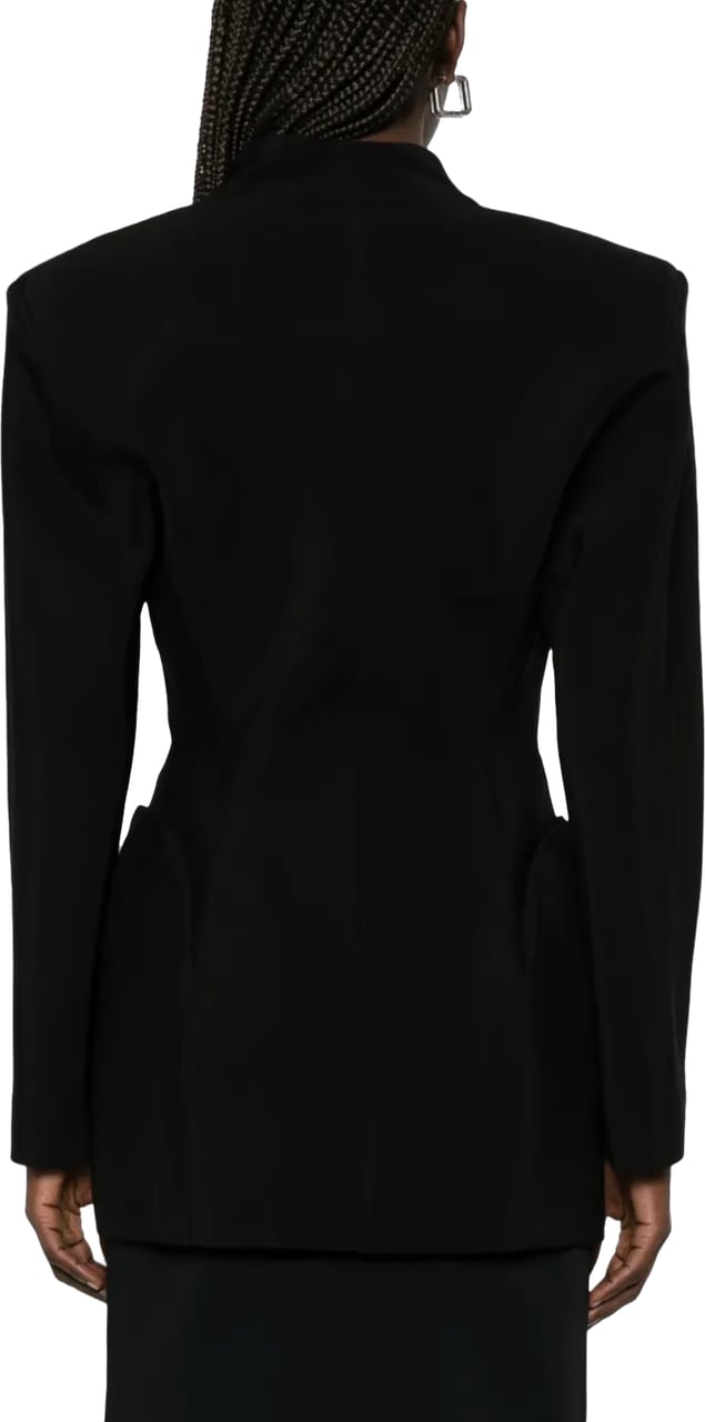 MUGLER Show Sculptural Jacket Black Zwart