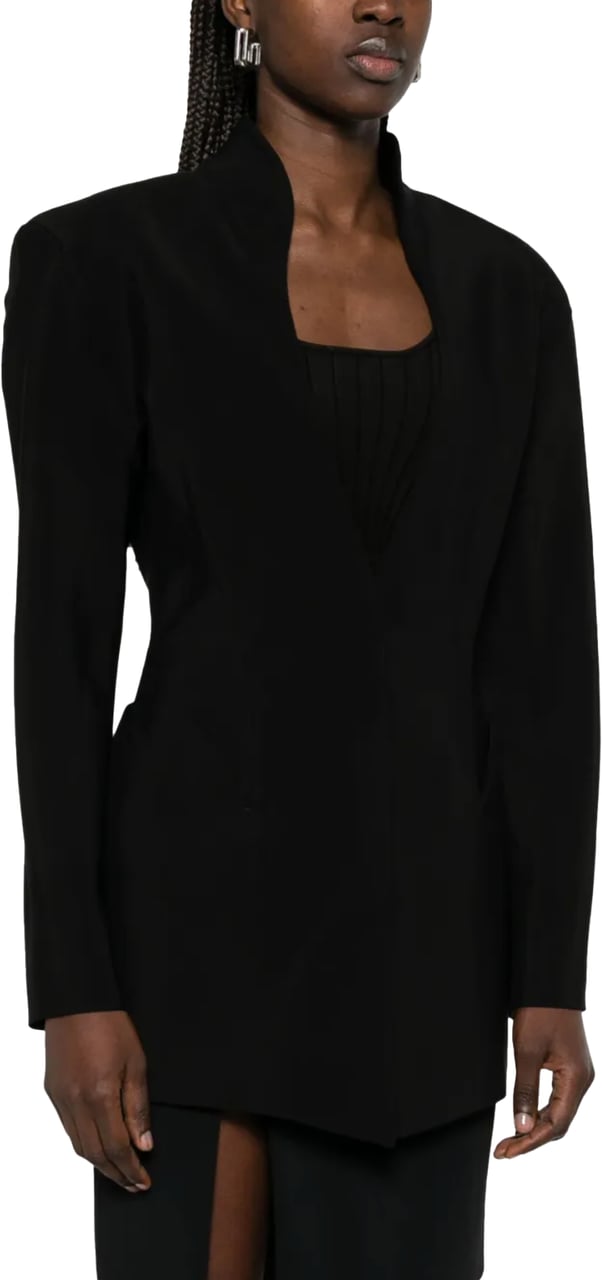 MUGLER Show Sculptural Jacket Black Zwart