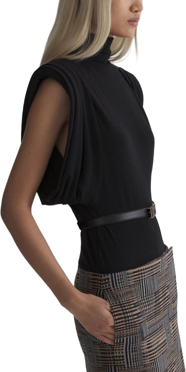 MUGLER Top Black Zwart