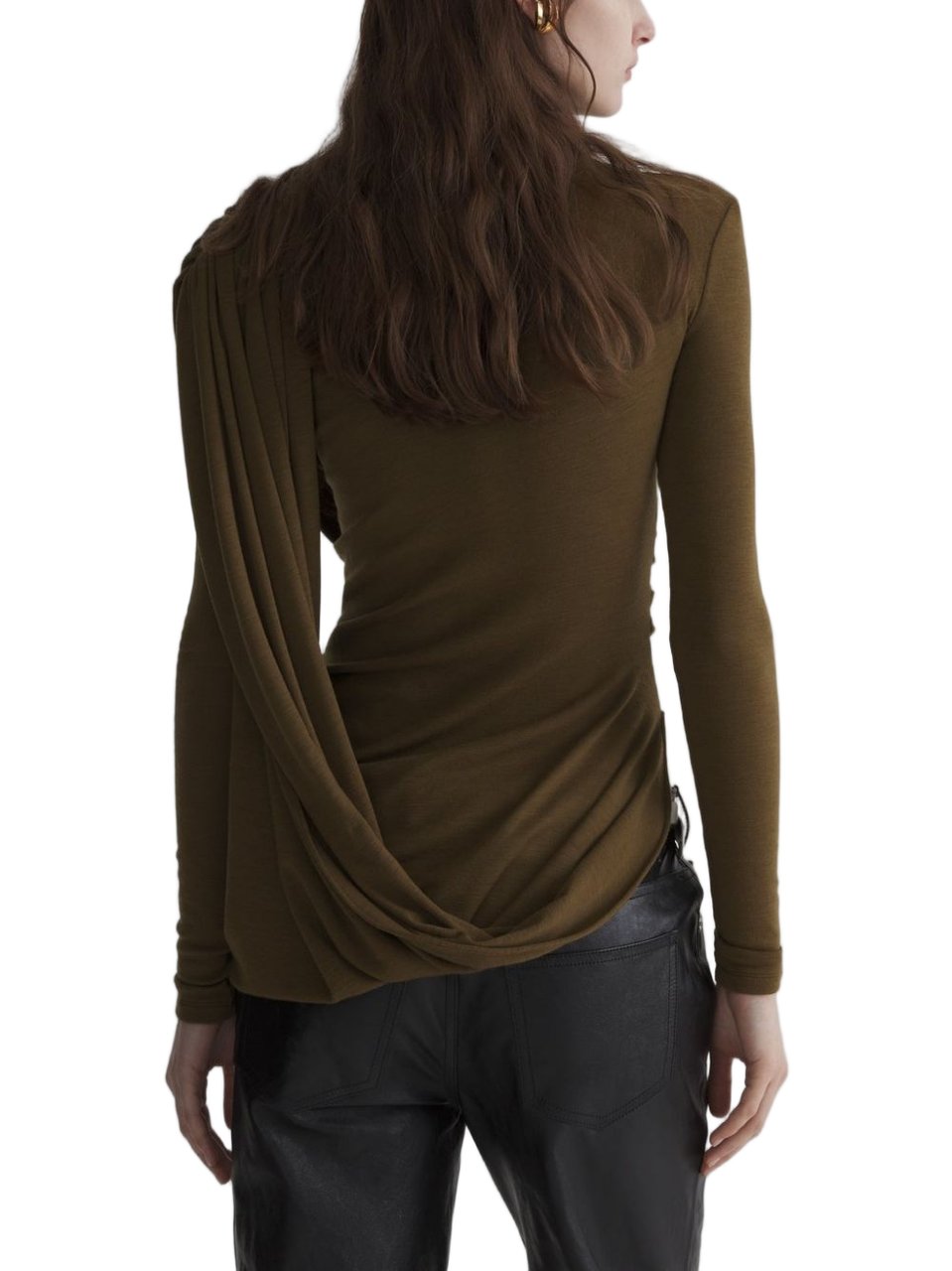 MUGLER Top Green Military Donkergroen