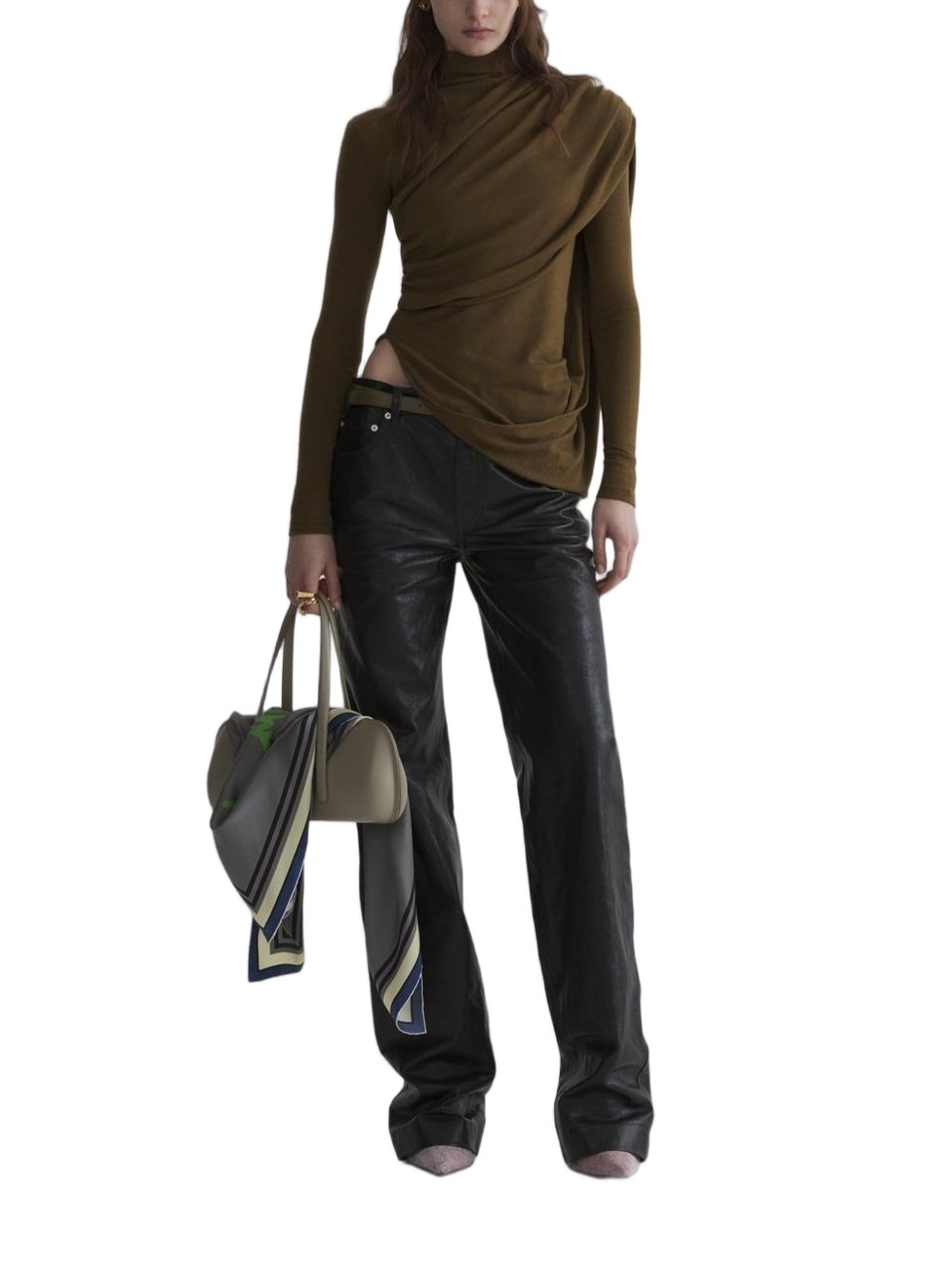 MUGLER Top Green Military Donkergroen