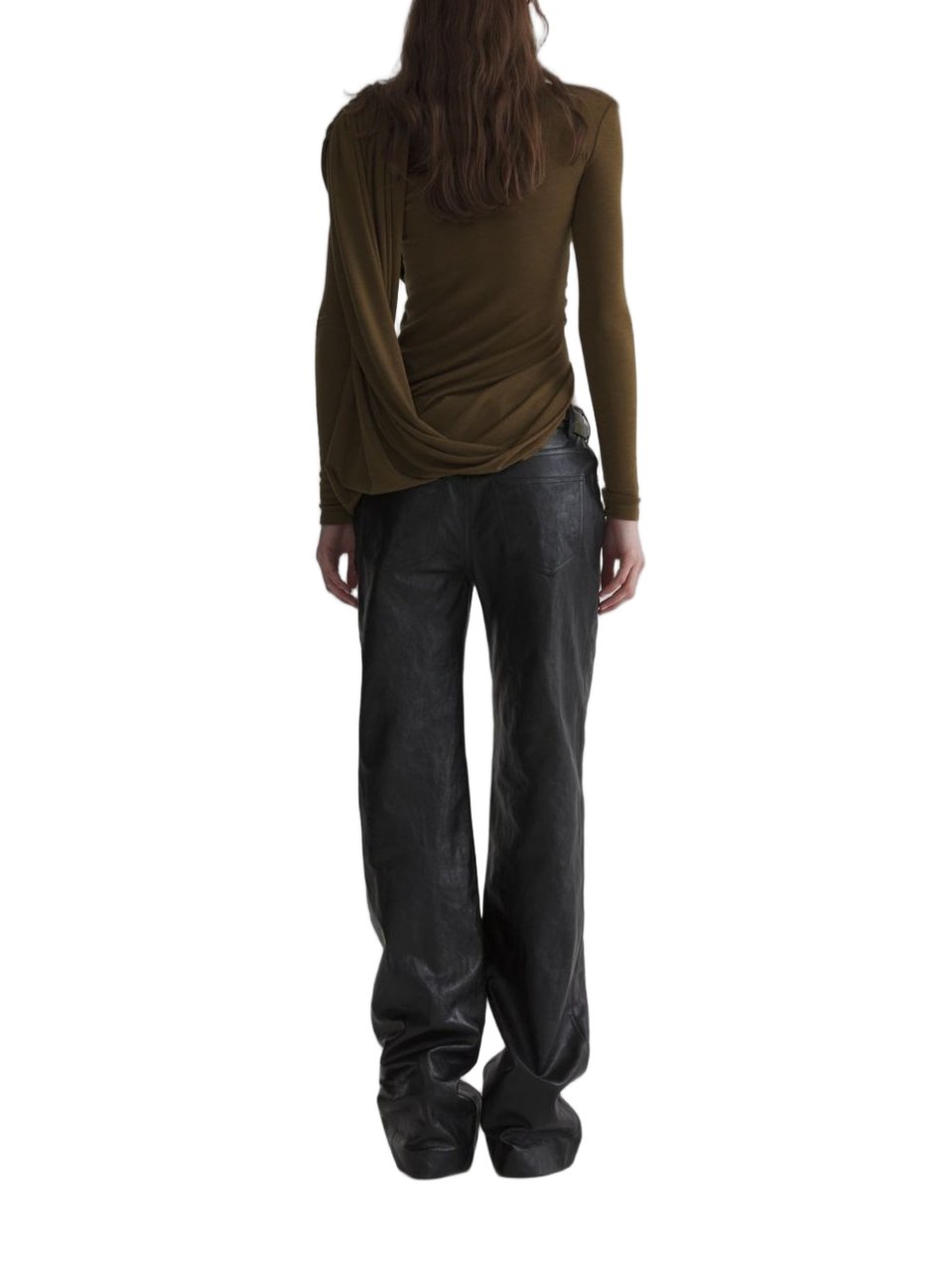 MUGLER Top Green Military Donkergroen