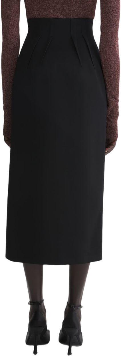 MUGLER High-Waisted Black Skirt Zwart