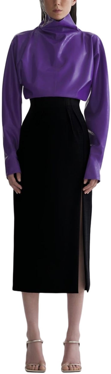 MUGLER High-Waisted Black Skirt Zwart