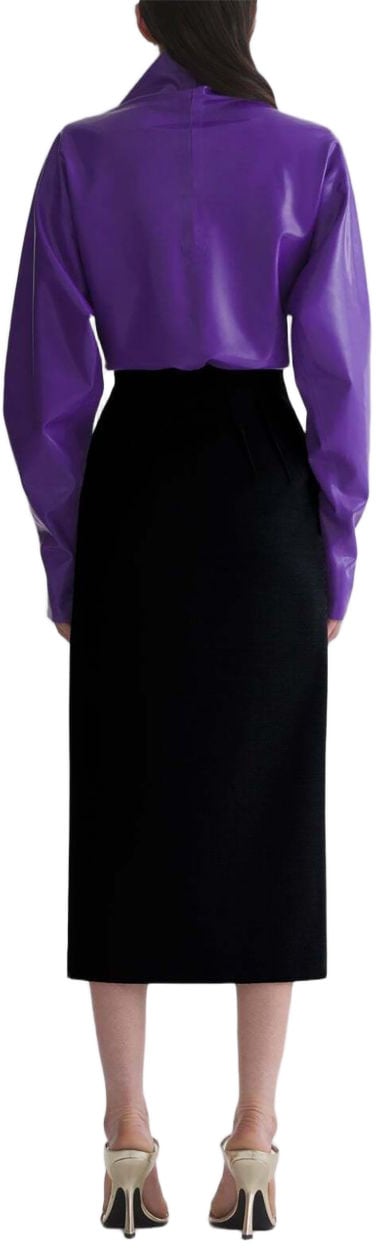 MUGLER High-Waisted Black Skirt Zwart