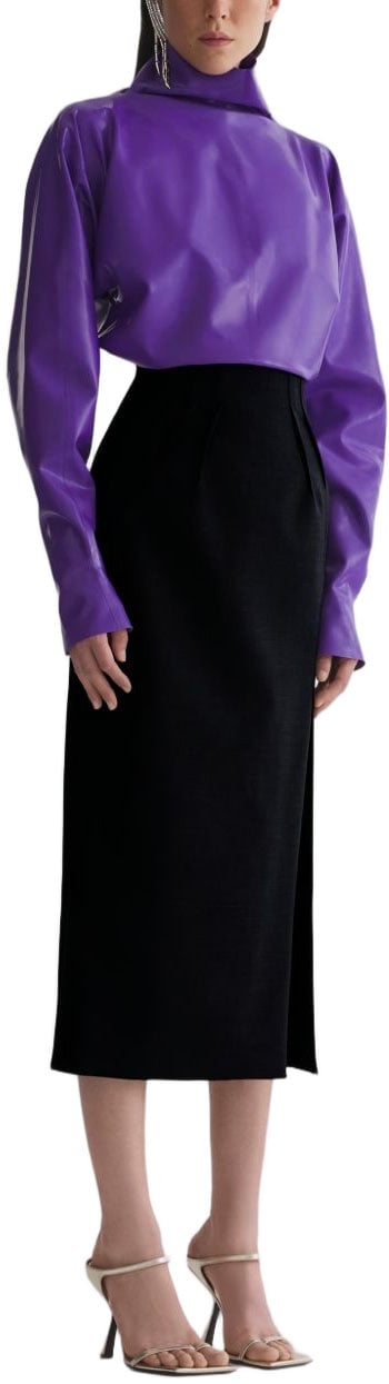 MUGLER High-Waisted Black Skirt Zwart