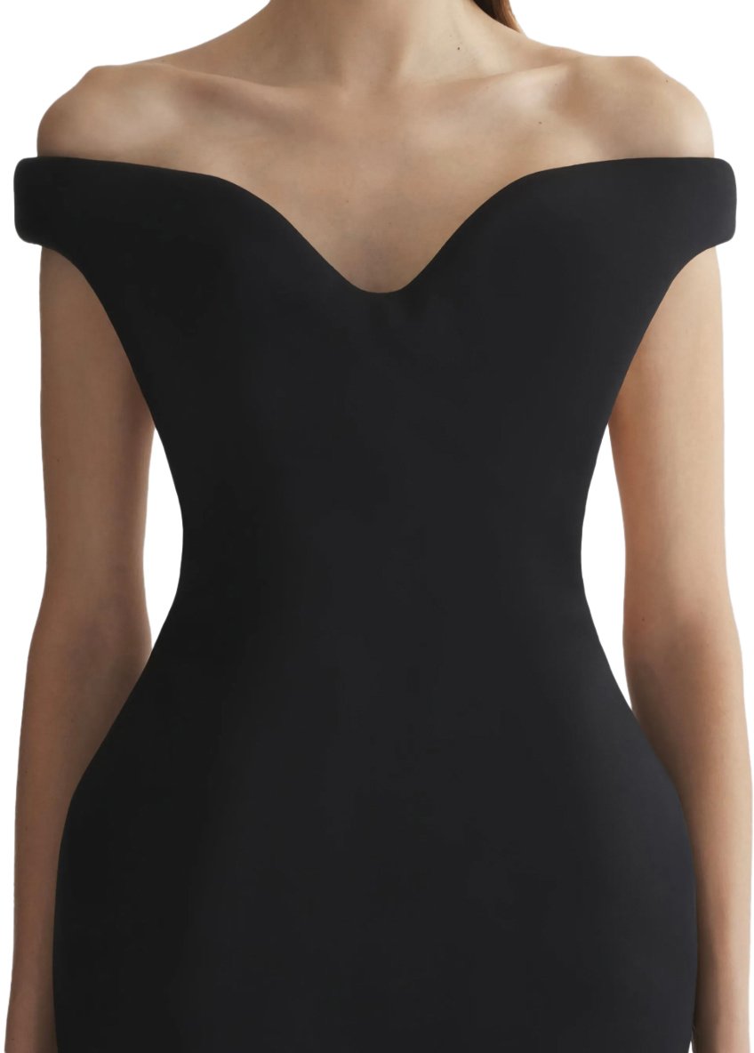 MUGLER Ro1818 Dress Black Zwart