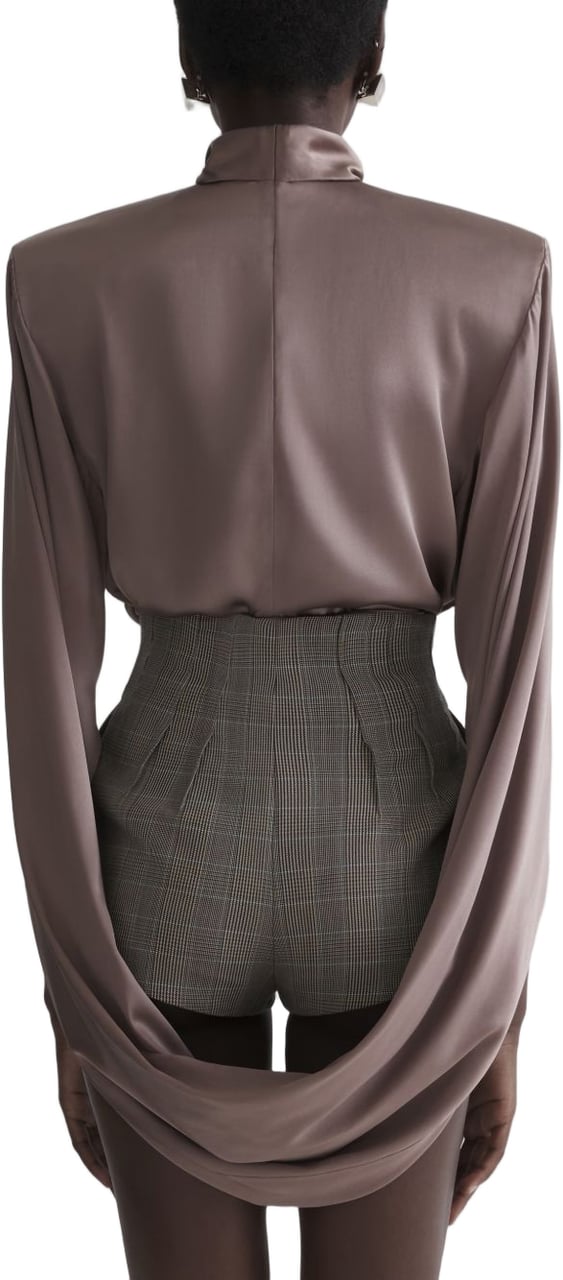 MUGLER Top Taupe Taupe