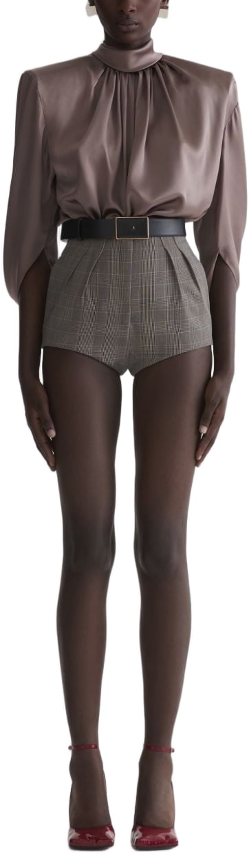 MUGLER Top Taupe Taupe