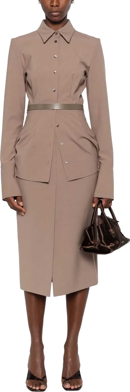 MUGLER Ju0591 Skirt Dark Taupe Divers
