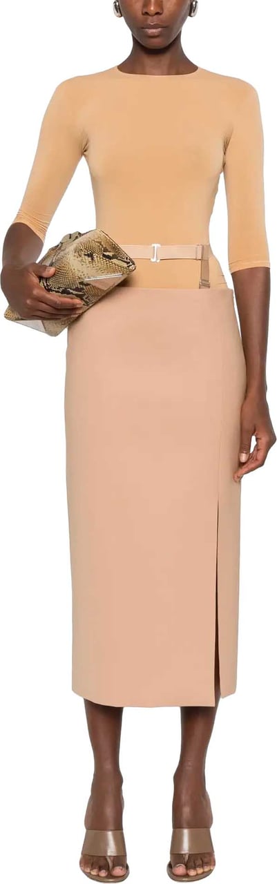 MUGLER Ju0598 Skirt Tan Roze