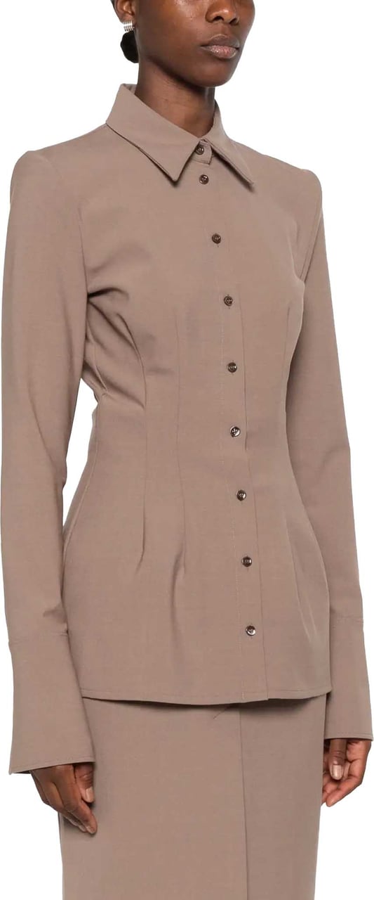 MUGLER To0866 Top Dark Taupe Bruin