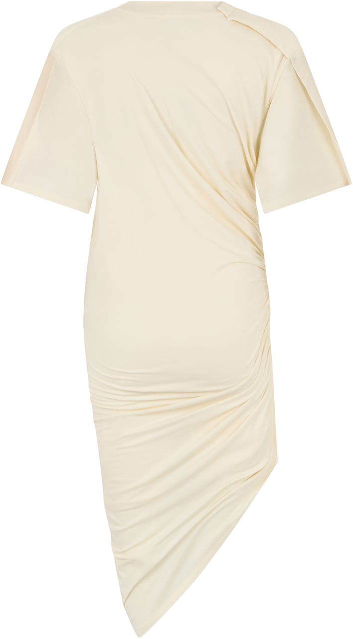 MUGLER Asymmetric dress in cotton Neutraal