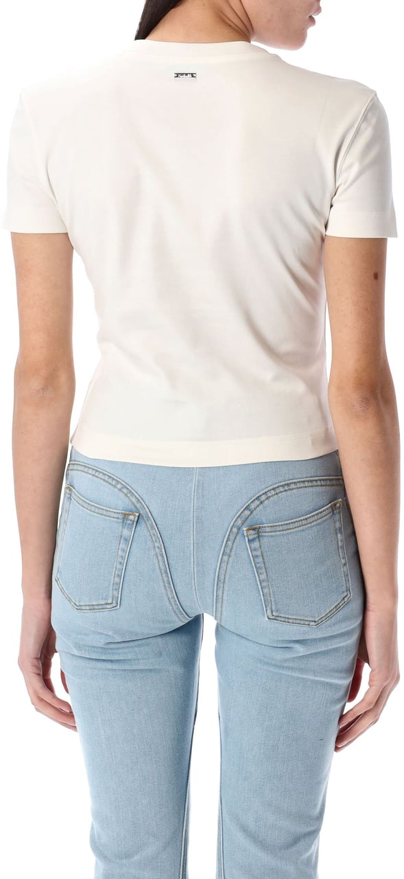 MUGLER Tshirt Pierging Bianco Wit