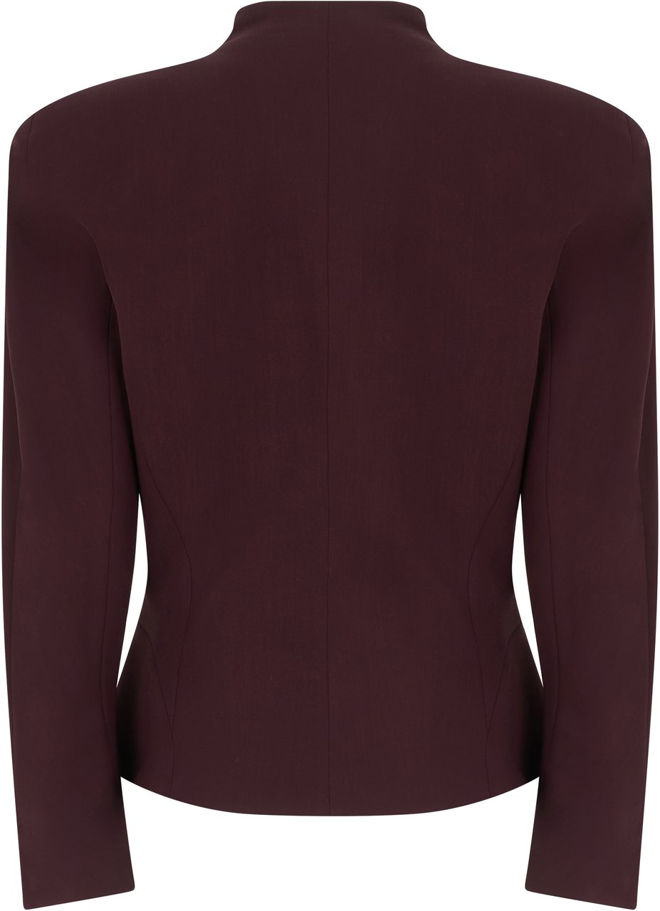 MUGLER Short wool jacket Rood