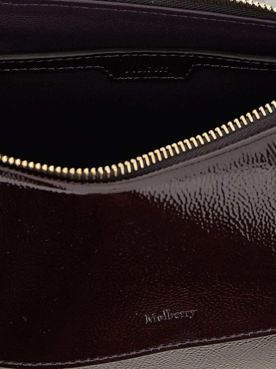 Mulberry Purple Calfskin Shoulder Bag Paars