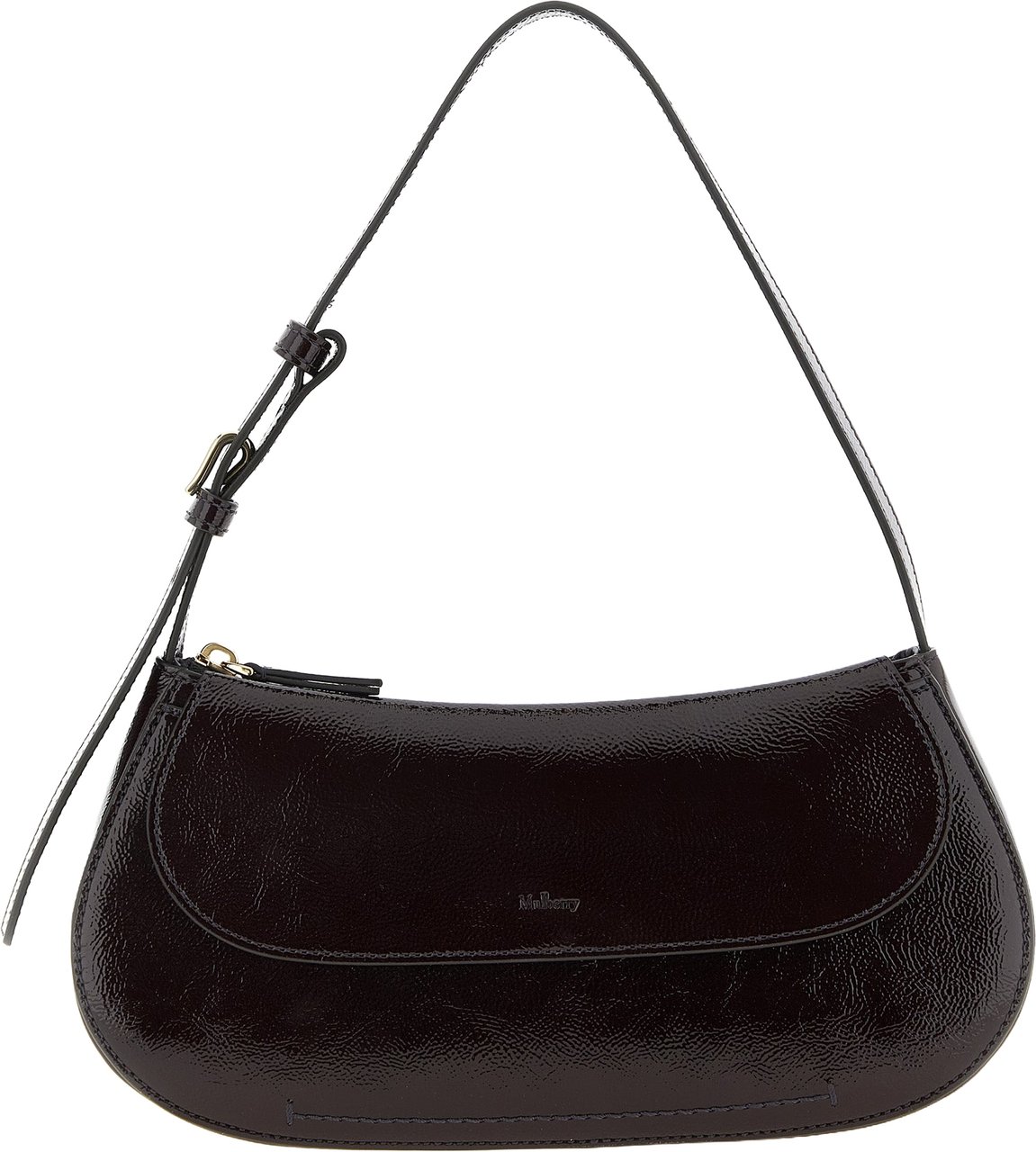 Mulberry Purple Calfskin Shoulder Bag Paars