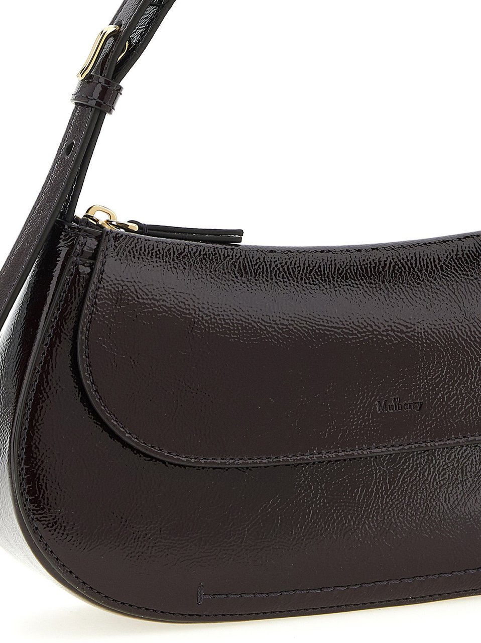 Mulberry Purple Calfskin Shoulder Bag Paars