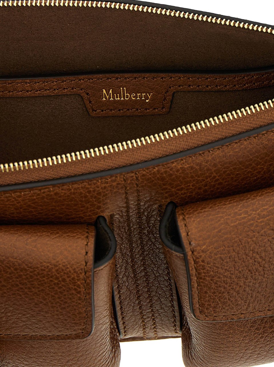 Mulberry Brown Calfskin Shoulder Bag Oranje