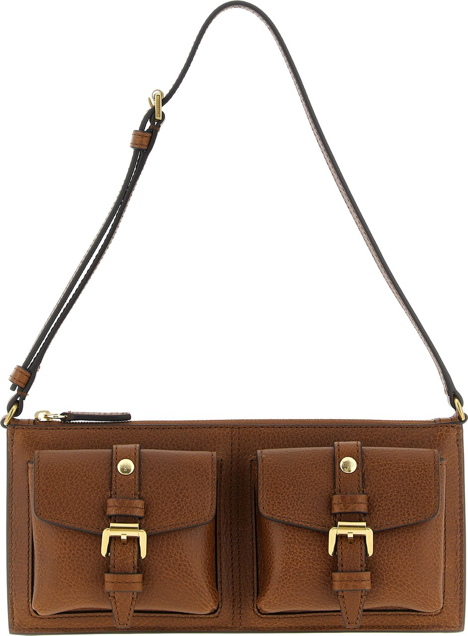 Mulberry Brown Calfskin Shoulder Bag Oranje