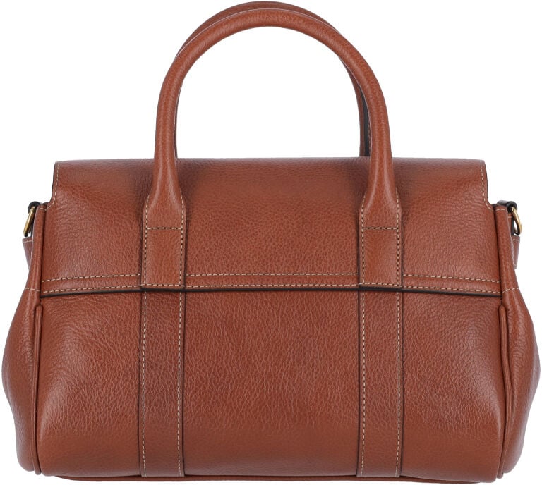 Mulberry Brown Bayswater Satchel Grain Leather Bag Bruin
