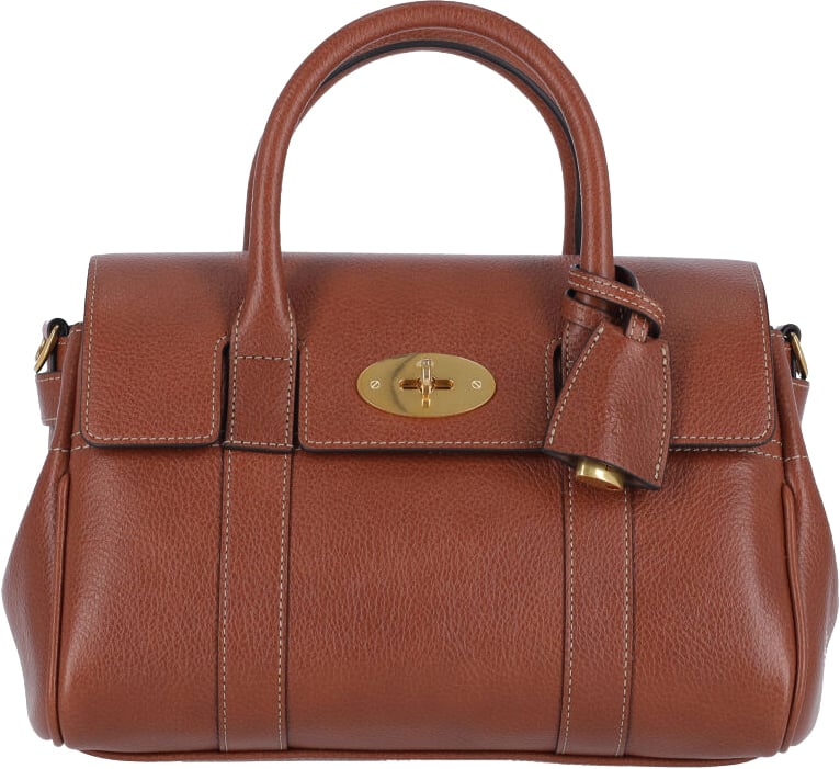 Mulberry Brown Bayswater Satchel Grain Leather Bag Bruin