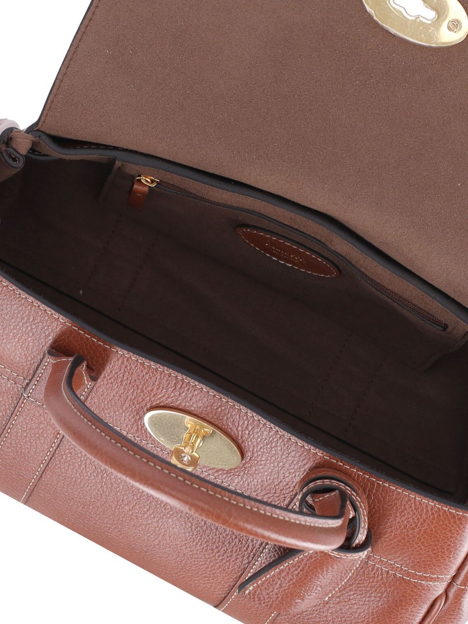 Mulberry Brown Bayswater Satchel Grain Leather Bag Bruin