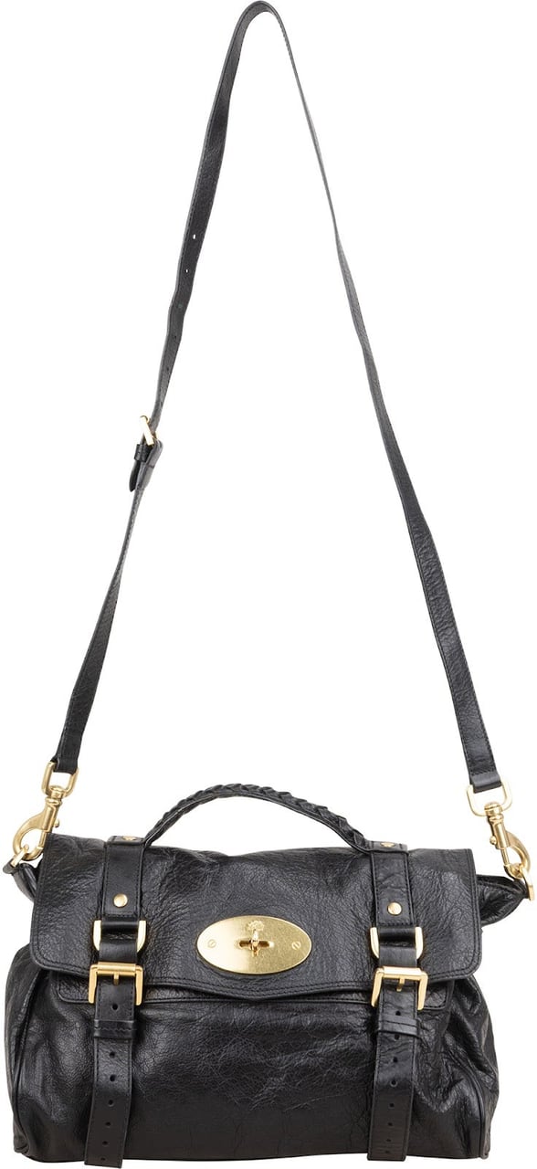Mulberry Soft Buffalo Leather Alexa Satchel Crossbody Handbag Beige