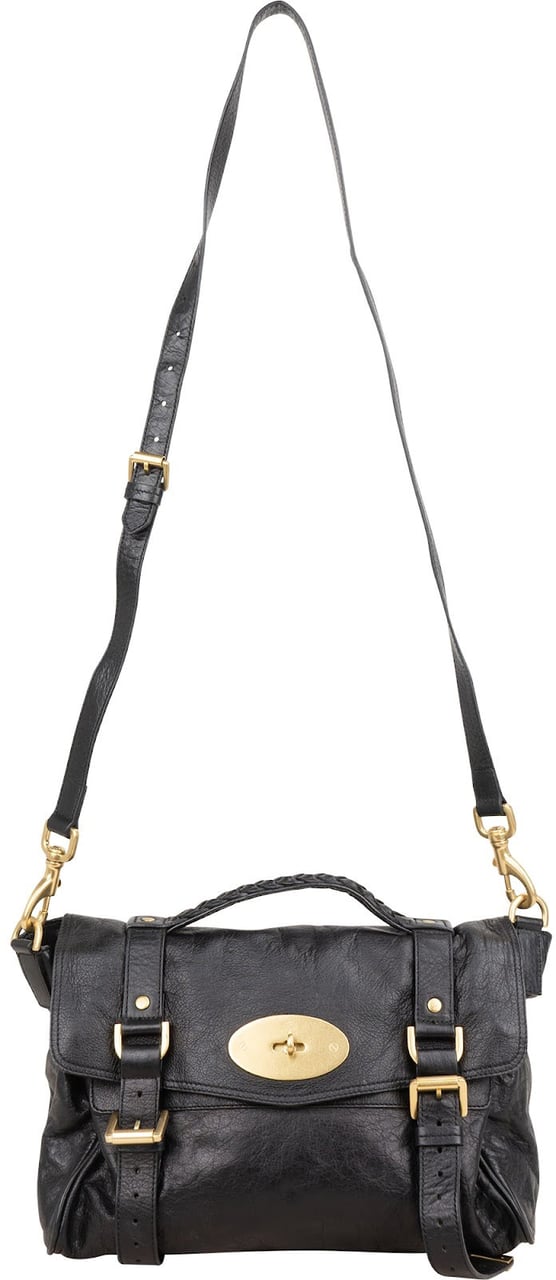 Mulberry Soft Buffalo Leather Alexa Satchel Crossbody Handbag Beige