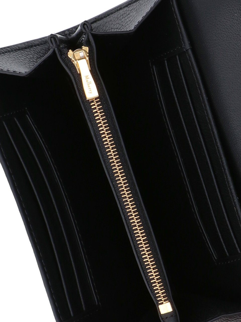 Mulberry Darley Medium Textured Leather Wallet Zwart