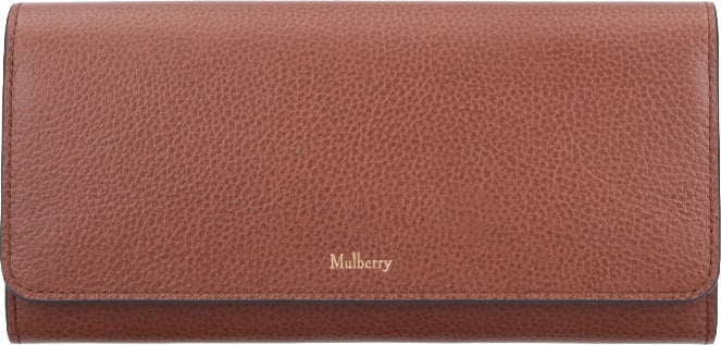 Mulberry Brown Continental Leather Wallet Bruin