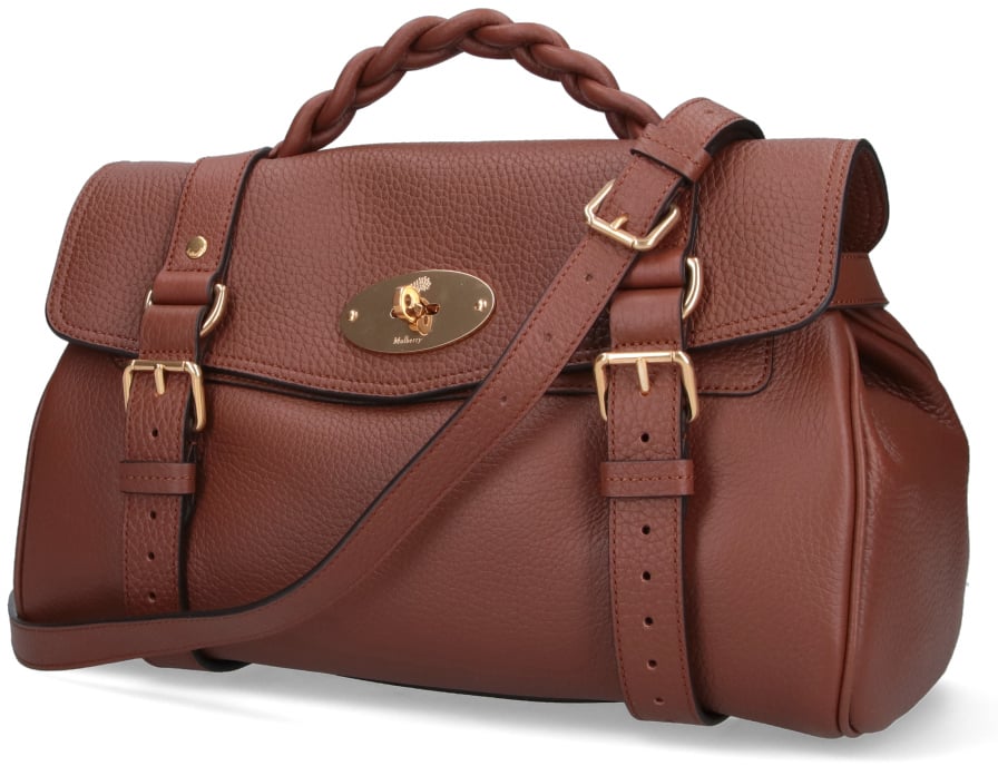 Mulberry Brown Alexa Classic Closure Leather Bag Bruin