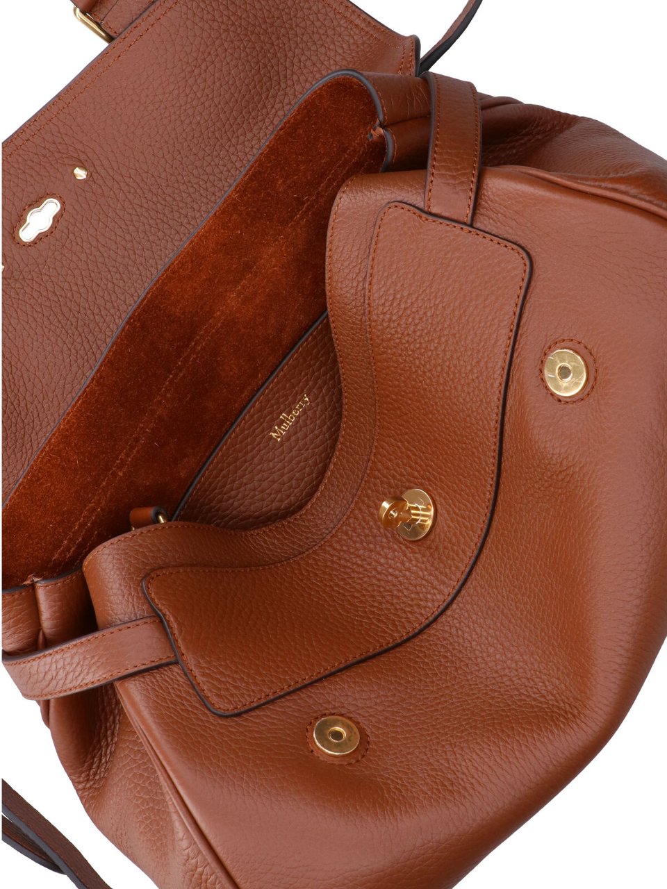 Mulberry Brown Alexa Classic Closure Leather Bag Bruin