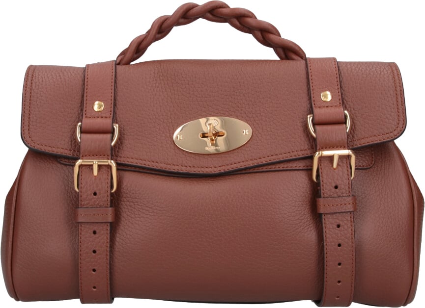 Mulberry Brown Alexa Classic Closure Leather Bag Bruin