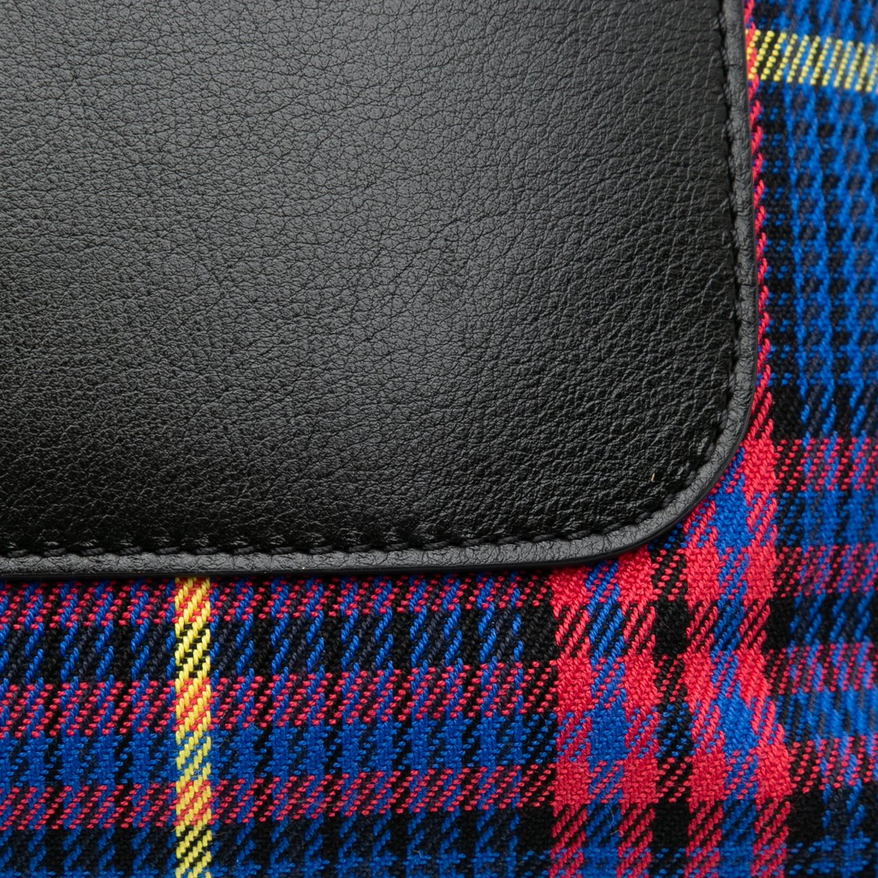 Mulberry Plaid Canvas Tote Blauw